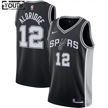 San Antonio Spurs LaMarcus Aldridge 12 2020-21 Nike Icon Edition Pelipaidat Swingman - Lasten